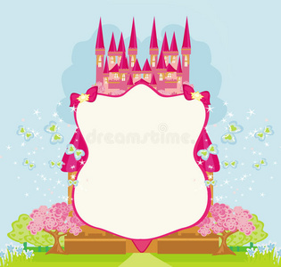 美丽的童话粉色城堡框架