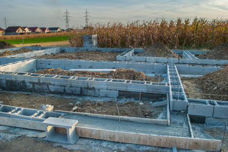 新建房屋地基基础施工照片