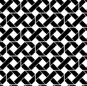 黑白几何无缝图案,对称无止境矢量背景. 单色抽象交叉概念覆盖.照片