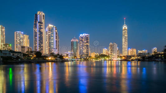 黄金海岸城市夜景线