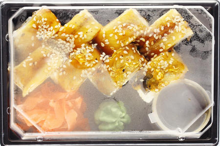送货服务日本食品卷塑料盒
