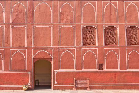 城市宫殿的建筑。斋浦尔，印度