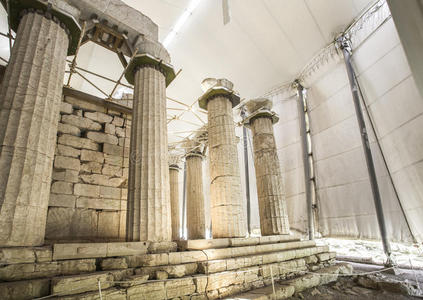 希腊伊利亚阿波罗伊壁鸠鲁神庙照片