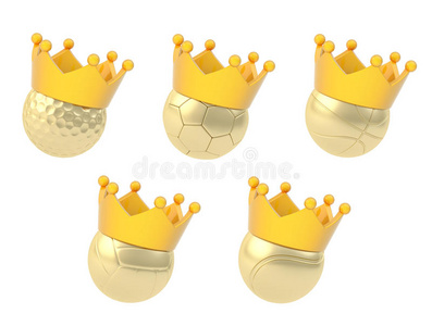 皇冠上有五个不同的球