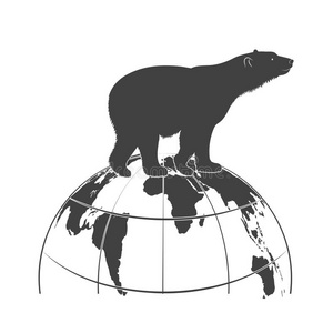 一只北极熊出现在地球上