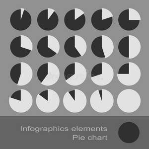 圆图饼图。信息图元素