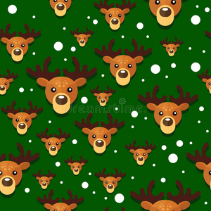 DeerxMaspatternBackgroundVector绿色