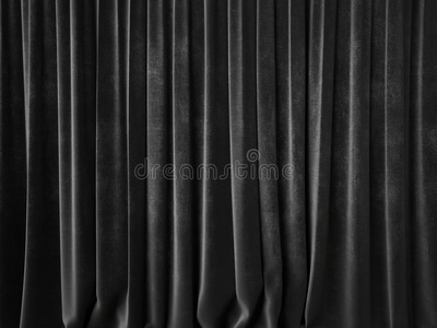 深灰色窗帘深灰色黑色石板背景或纹理简约厨房内部与白色墙壁,木地板