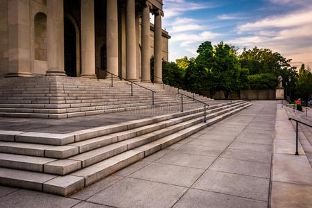 马里兰州巴尔的摩艺术博物馆的台阶。