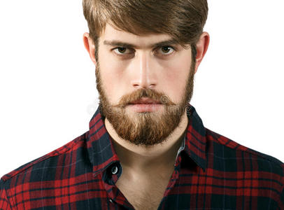 一接吻.有胡须的男人热烈地拥抱感觉的wo男人.