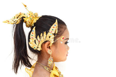 女孩 艺术 古典的 奢侈 连衣裙 装饰品 亚洲 服装 古老的
