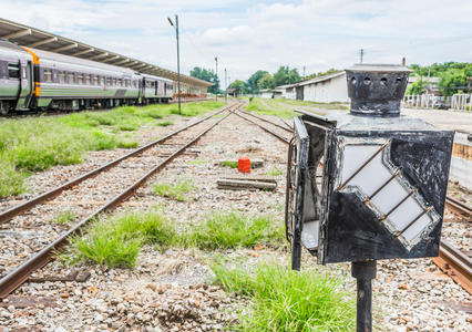 过去的 十字路口 信号量 发信号 金属 旅行 行业 泰拉