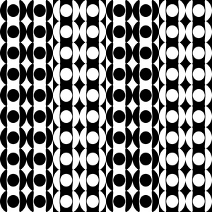 几何有趣图案的黑色和白色装饰柱