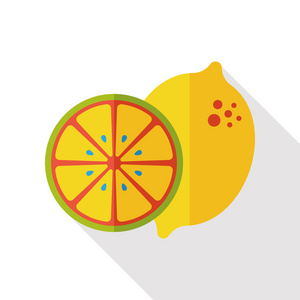 柠檬水果平图标