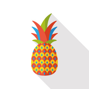 菠萝水果平图标