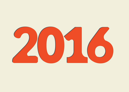 快乐新的一年 2016年文本设计