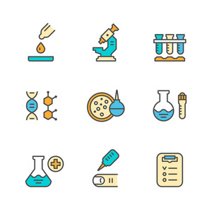 设置颜色线图标的医学分析