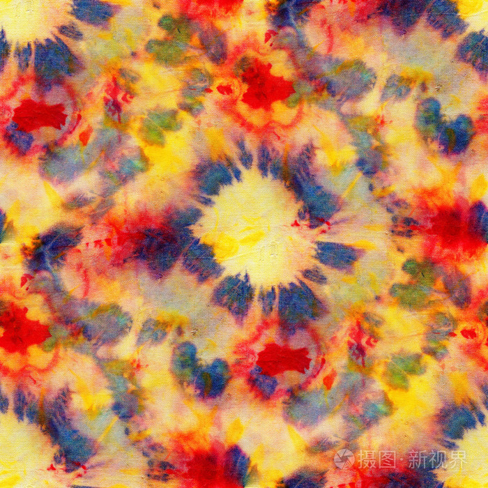 美丽无缝扎染图案