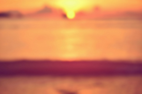 模糊热带日落海滩抽象背景