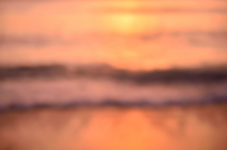 模糊热带日落海滩抽象背景