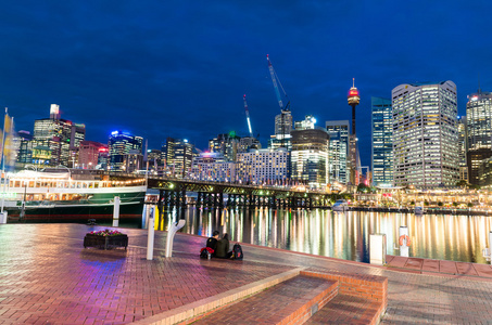 达令港，悉尼的灯光