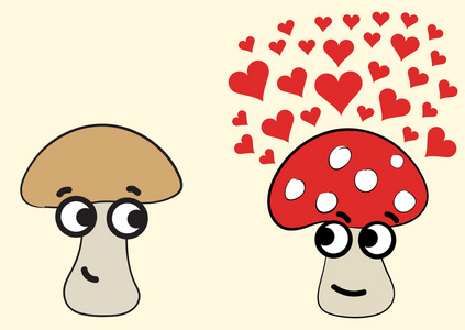 恋爱中的蘑菇