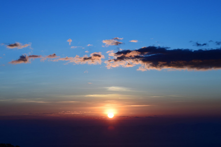 美丽的夕阳在山