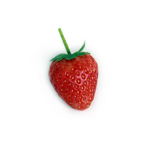 新鲜红草莓成熟分离
