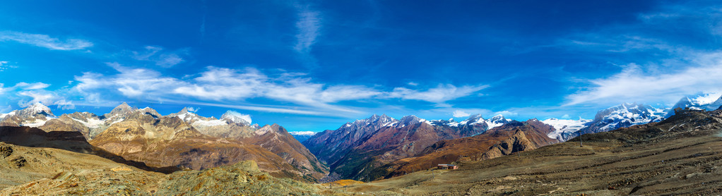 在瑞士阿尔卑斯山风景