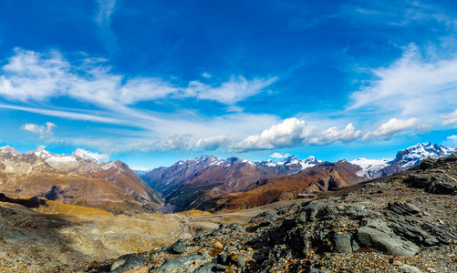 在瑞士阿尔卑斯山风景