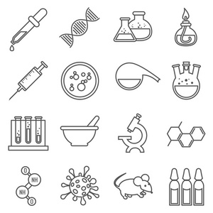 检验图标临床医学检验线矢量图标照片
