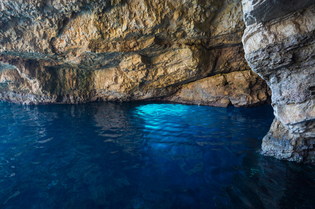 蓝色的洞穴，Zakinthos，希腊