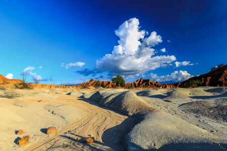 沙漠塔塔科阿沙漠哥伦比亚拉丁美洲的沙漠日落