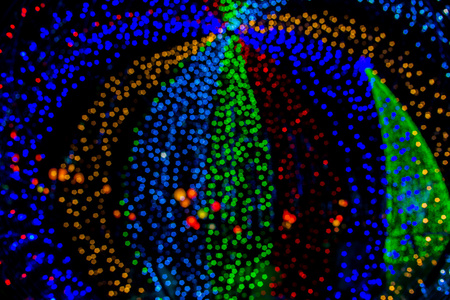 抽象背景模糊散景圈子为圣诞节背景