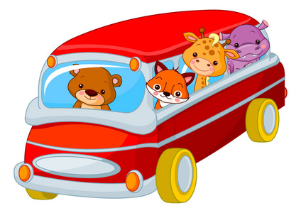 公交车全面的动物图片