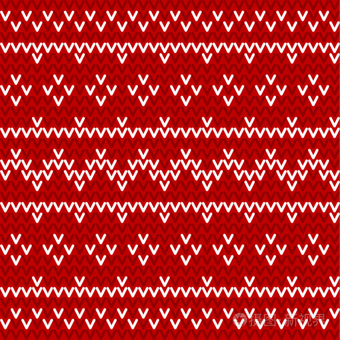 无缝的红色和白色的针织的背景