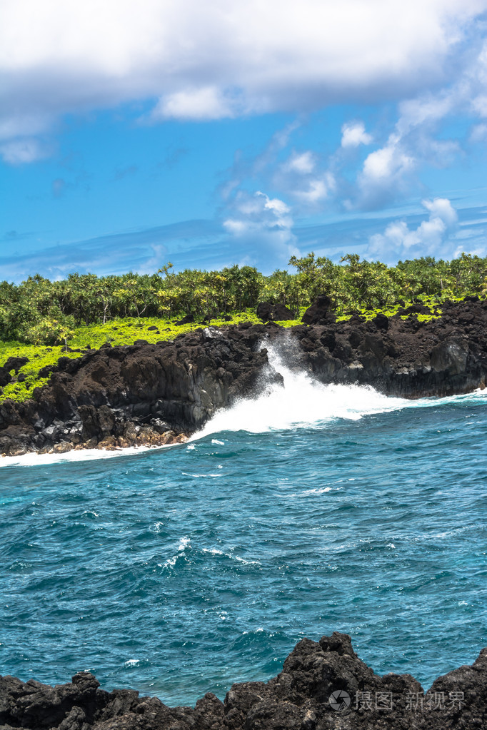 夏威夷毛伊岛怀亚纳帕州立公园海岸