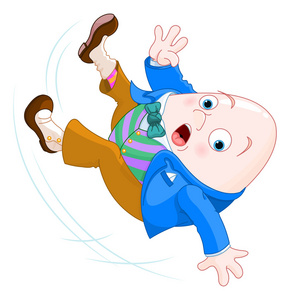 矮胖的人落下照片