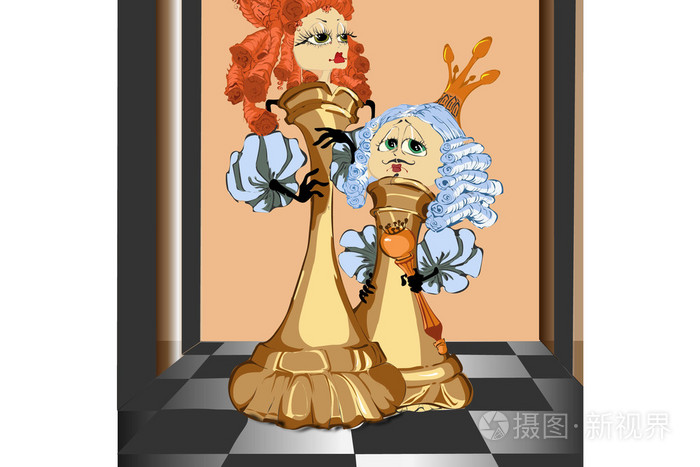 在国际象棋棋盘上的女王王