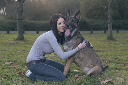 警犬女战士和玛利诺犬玛利诺犬调教向前组的杰克罗素梗和