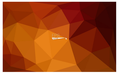 深橙色几何弄皱了三角低聚折纸样式梯度图图形背景。矢量多边形设计为您的业务的