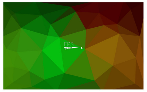 多色的红色，绿色几何弄皱了三角低聚折纸样式梯度图图形背景。矢量多边形设计为您的业务的