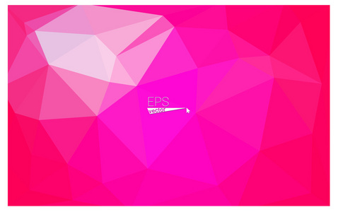 粉红色的几何皱巴巴三角低聚折纸样式梯度图图形背景。矢量多边形设计为您的业务的
