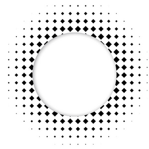 圆形半色调向量元素为您的设计的。技术圈与地方为文本