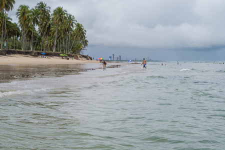 巴西海滩Paiva 海滩，伯南布哥巴西