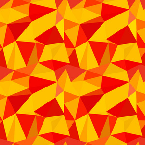 无缝矢量模式。与彩色三角形的抽象背景