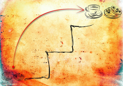 热咖啡艺术插画 cup