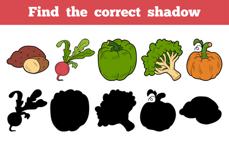 蔬菜影子连线找到正确的影子(蔬菜)照片
