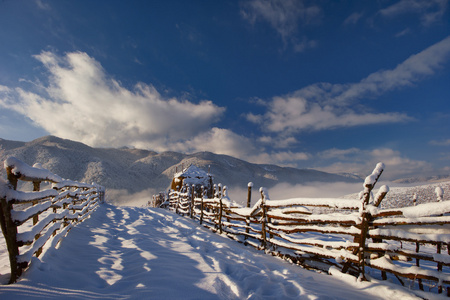 冬季喀尔巴阡山