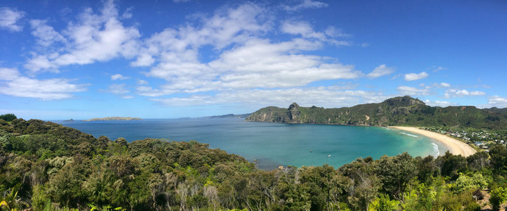 陶波湖湾北国，新西兰全景鸟瞰图